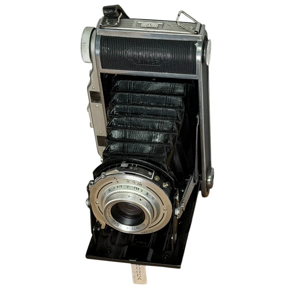 Braun Norca Super Folding Camera Steinheil-Cassar 105mm f6.3 Vario Lens Germany - Picture 10 of 16